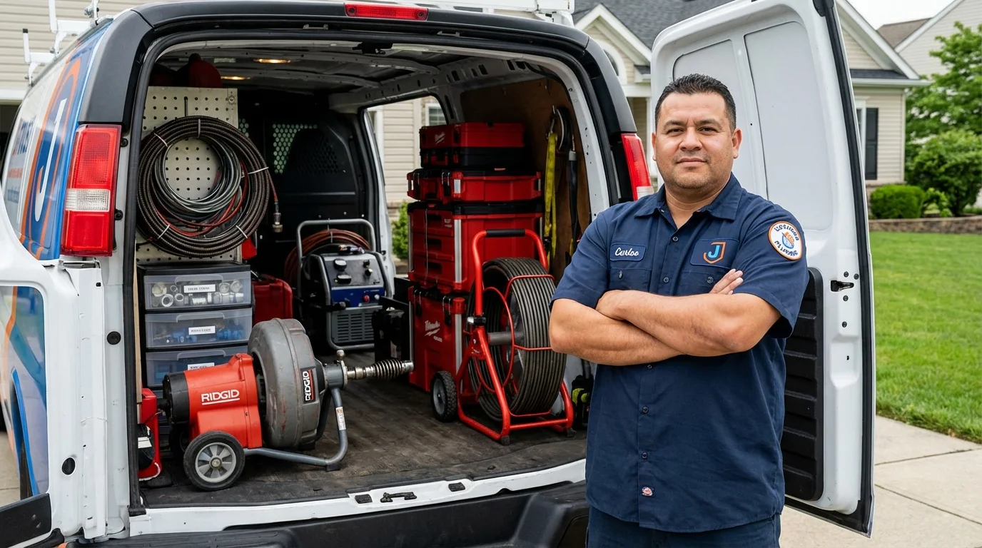 Professional drain cleaning equipment and Johns Plumbing LLC plumber in Morristown